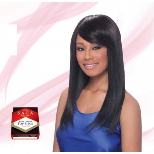 SAGA REMY 100% HUMAN HAIR REMY CLIP-IN TOP PIECE PASSION TOP